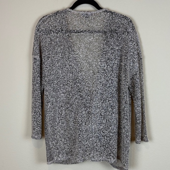 RXB Khaki/Beige/Black Open Weave Long Sleeve Plunging Cowl Neckline Sweater - Picture 7 of 11